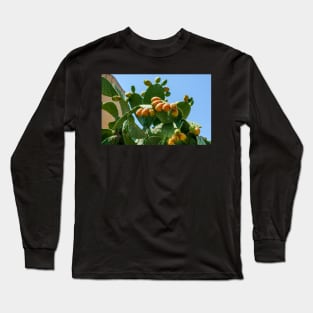 Orange fruits of Opuntia ficus-indica (prickly pear) Long Sleeve T-Shirt